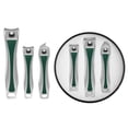 thumbnail image 1 of Tignapoo 3-Piece Carbon Steel Nail Clipper Set in Stylish Green Case - Precision Trimming Tools with Curved Blades for Smooth Nails and Non-Slip Handles, Ideal for Multi-Angle Use, 1 of 6
