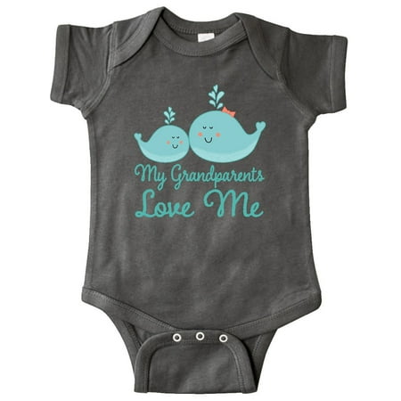 

Inktastic My Grandparents Love Me Childs Gift Baby Boy or Baby Girl Bodysuit