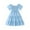Blue, variant on Ashirexll Little Girl Dresses, Girls Summer Dress, 2-7Y Little Kids Summer Bubble Short Sleeve Round Neck Dress Casual Fashion A-Line Dress