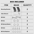 thumbnail image 3 of LED Light Bar Mounting Brackets, Teochew-LED 2 Sets Adjustable Mounting Bracket Kits for LED Pod Lights Universal, 3 of 5