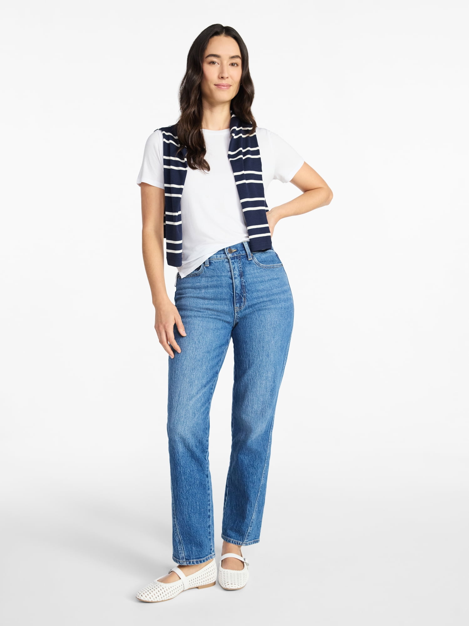 Time and Tru Women's Boxy Tee with Short Sleeves, Sizes XS-XXXL
