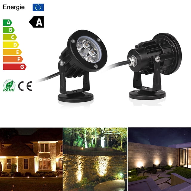 Matsuzay 5W LED Césped Jardín Luz de inundación Patio Patio Camino Proyector Lámpara con base Impermeable Blanco frío AC / DC 12V Iluminación y accesorios No. 4 Matsuzay HA024388-04