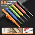thumbnail image 2 of Nicpro 6 Pack CP3000 Carpenter Pencil with Sharpener, Mechanical Pencils Set with 78 Refill, Heavy Duty Construction Pencil, Carpenter Tools for Architect Marking, 2 of 7