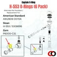 thumbnail image 2 of Captain O-Ring Replacement H-553/5308696 / P6000-C31 / A912809-0070A Orings for Zurn, Sloan, Royal/Regal, American Standard Flushometer Valve Tailpiece 6 Pack, 2 of 7