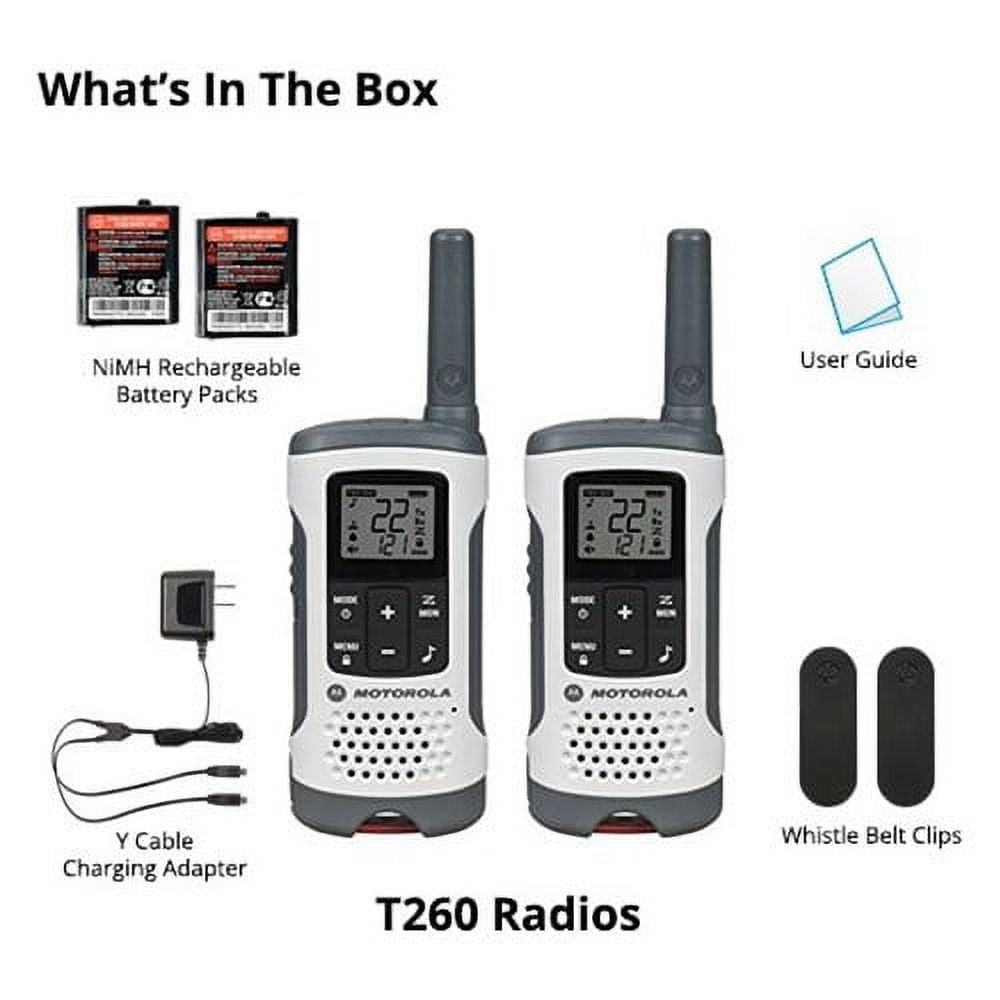 Motorola T260 Two Way Radio with Up To 25 Mile Range & 22 Channels (10-Pack)