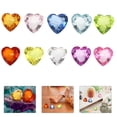 thumbnail image 3 of 1 Set 10Pcs Acrylic Heart Shape Gems Toys Jewelry Playset (Assorted Color), 3 of 8