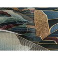thumbnail image 3 of Ambesonne Lake Quilted Coverlet 3 Pcs, Fibonacci Details Mountains, Queen Size, Raspberry Pale Teal Blue, 3 of 4