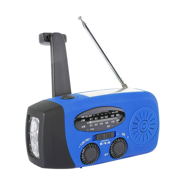 Arealer Urgence Manivelle Solaire Temps AM / / Nooa Urgence Temps Rechargeable Portable Banque d'Alimentation avec Charge Solaire & Manivelle & Batterie A Conduit Lampe de Lecture Cellule de Lampe de Poche fo