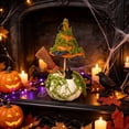 thumbnail image 4 of Xuyuer Halloween Witch Hat and Pumpkin Decor, 7 Inch Mini Fake Pumpkin Ornament for Dining Table Cabinet Holiday Party Display, 4 of 4
