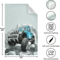 thumbnail image 3 of Blue Off Road Vehicle Dish Towels Set of 6, Cartoon Monster Car Washable Tea Towels Dishcloths Lint-Free 18x28 Inch Fast Drying for Kitchen Restaurant Bar Clean, 3 of 5