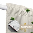 thumbnail image 4 of St. Patrick's Day Swag Valances for Windows, Kitchen Curtains 36 Inch Length 2 Panels Set, Green Gnomes Gold Coin Shamrock Beige Short Curtains for Small Windows Rod Pocket Cafe Curtains 28"x36", 4 of 8