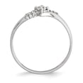 thumbnail image 2 of White Sterling Silver Ring Band Fashion Cubic Zirconia CZ Clear, 2 of 3