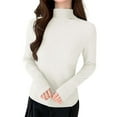 thumbnail image 2 of Chandail à Col Roulé Confortable pour Femmes, Tricot Décontracté Ultra-Doux, Mélange de Polyester Extensible, Manches Longues Coupe Décontractée, Conçu pour des Journées Confortables à la Maison Ou au Travail, 2 of 8