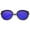Black Gold / Blue Mirror, variant on Modern Cat Eye Sunglasses Metal Trim Round Colored Mirror Flat Lens 53mm (Black Gold / Blue Mirror )