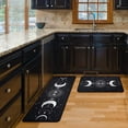 thumbnail image 2 of Moon Phase Kitchen Rug Set of 2, Goth Rug, Moon Rug, Black and White Constellation Halloween Kitchen Mat Rugs, Carpet- Gothic Witchy Moon Phase Kitchen Decor Decoration- 17x30 and 17x47 Inch, 2 of 6
