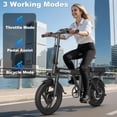 thumbnail image 6 of AOVOPRO AHT14PRO Electric Bike 500W 48V 9Ah, 14' Mini Ebike for City Commuter, Electric Bicycle for Adult with Two Seats UL2849, 6 of 10