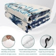 thumbnail image 4 of Quilts King Size Bedding Set, Blue Christmas Tree Lightweight Quilted Comforter, Xmas Trees Snowflake Rustic Soft Reversible Bedspread Coverlet with Pillow Covers for All Season, 96" x 106", 4 of 9