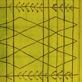 thumbnail image 1 of Ahgly Company Machine Washable Indoor Square Oriental Yellow Industrial Area Rugs, 8' Square, 1 of 4