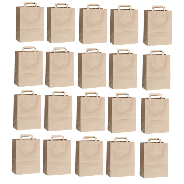50 bolsas de papel kraft para regalos de boda, cumpleaños y otros artículos. 27x21x11cm