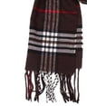 thumbnail image 4 of Sierra Socks Men's and Women's Unisex Plaid Scarf, Oversized Scarves, Softer features, Size 72"X12" (Brown), 4 of 4