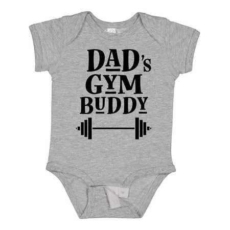 

Inktastic Dad s Gym Buddy Childs Workout Gift Baby Boy or Baby Girl Bodysuit