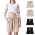 thumbnail image 4 of ITSAME Athletic Shorts for Kids Girls 4-Piece, Drawstring Loose Fit Cotton Linen Summer Lightweight Casual Shorts Beige 4T, 4 of 9