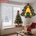 thumbnail image 2 of Elegant Metal Hanging Christmas Tree Wind Spinner with Golden Outline & Intricate Patterns - Perfect for Yard & Garden Decor, 2 of 7