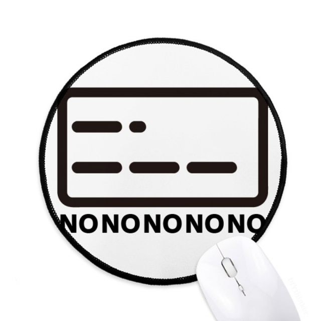Ligne Non Pointillée Représentation Morse Code Souris Tapis de Bureau Tapis Rond pour Ordinateur