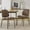 Brown, variant on S-HOME Mid Century Modern Dining Chairs Set of 2 Faux Leather Upholstered with Walnut Bentwood Back and Metal Legs for Kitchen or Dining Room, Brown