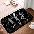thumbnail image 5 of 1pc Skeletons Dancing Absorbent Non-Slip Bathroom Thickened Flannel Rug Decor,Soft,Quick Drying,Suitable For Indoor/outdoor Use,Bathrooms,Bedrooms,Kitchens,Terrace,Laundry Rooms,16"x24", 5 of 9