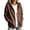 Coffee, variant on SAWOBUUN Womens Zip Up Hoodie Drawstring Long Sleeve Loose Casual Sweatshirt Jacket with Pockets