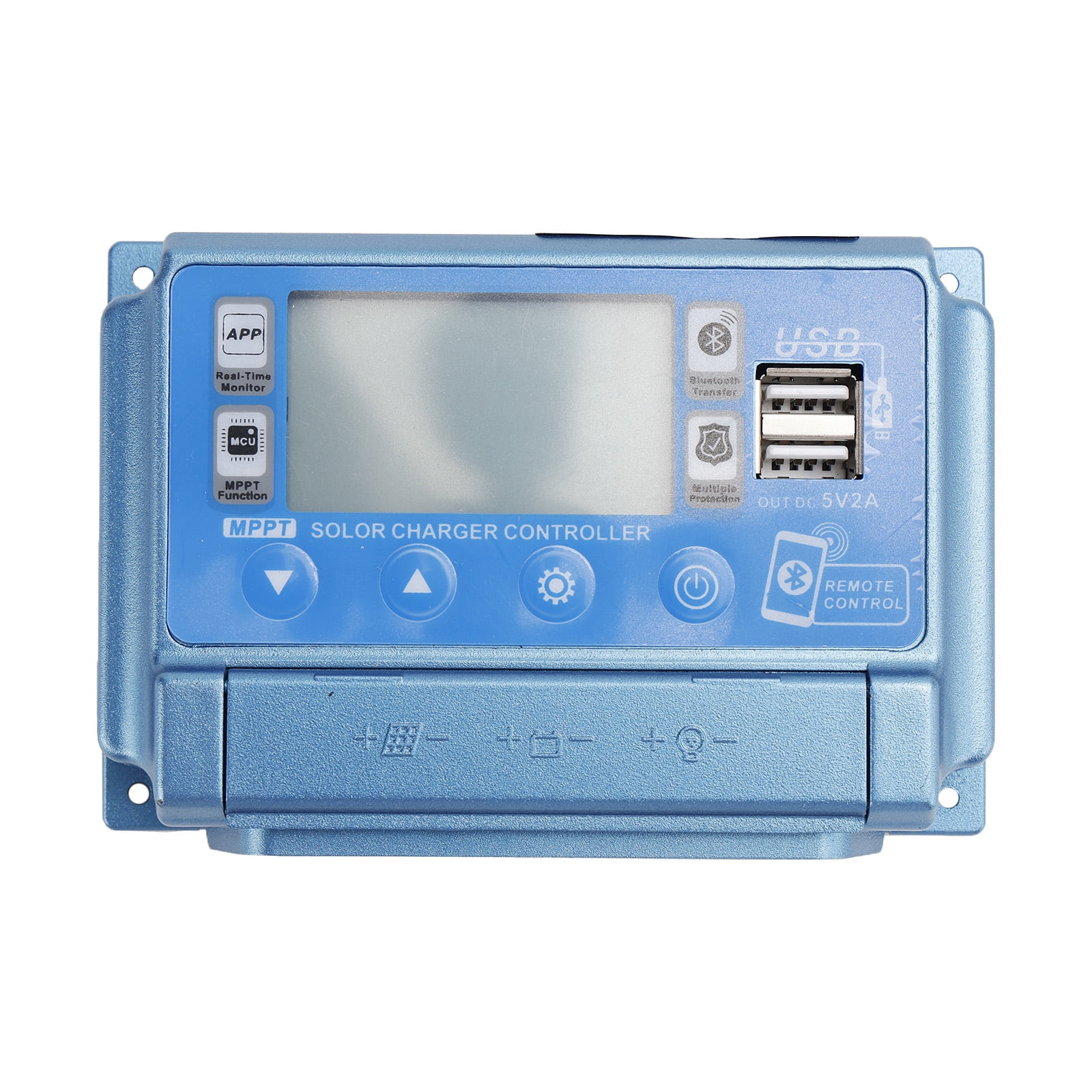 40A MPPT Bluetooth Solar Charge Controller Charger 12V-60V LiFePO4 Battery Blue