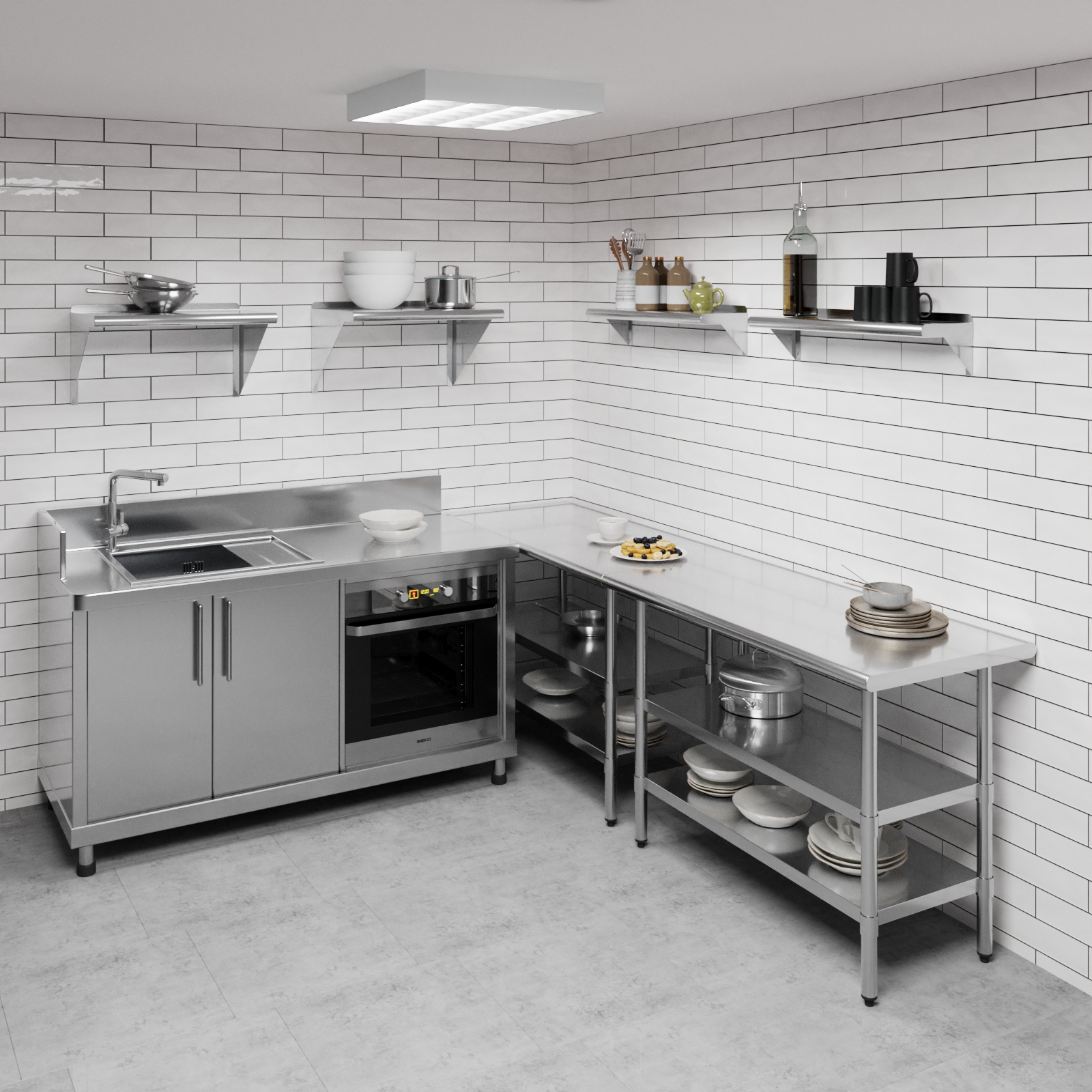 AmGood 8 in. x 30 in. Stainless Steel Wall Shelf | NSF Certified | Appliance & Equipment Metal Shelving | Kitchen, Restaurant, Garage, Laundry, Utility Room