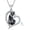 Black cat urn, variant on Black Cat Urn Necklaces Sterling Silver Cat Cremation Jewelry for Ashes Memory Jewelry Gifts for Women Men