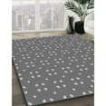 thumbnail image 2 of Ahgly Company Indoor Rectangle Patterned Carbon Gray Area Rugs, 6' x 9', 2 of 6