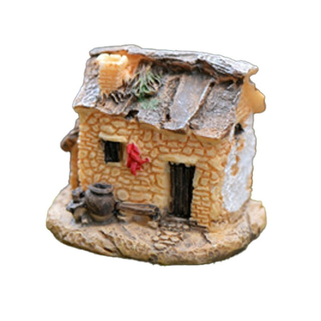 Fairy Garden Kit Synthetic Resin Durable Beautiful Eye-catching Porable Terrarium Decor Different Display Balcony Decoration Yellow