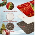 thumbnail image 4 of Merry Christmas Christmas Tree Bathroom Rug Set of 3 Gifts Gold Ornaments Red 3 Pieces Bath Mats Set No Silp Washable Cover Floor Rug Decorations for Kitchen Bathroom Bedroom, 4 of 7