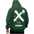 thumbnail image 5 of EchfiProm Hoodies for Men Tranning Graphic Sweatshirt Green Winter Mens Tops Pullover S, 5 of 7