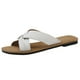 thumbnail image 2 of Zapatos Verano Sandalias Planas Correa Cruzada Cómodo Punta Abierta Ancho para Mujer, 2 of 9
