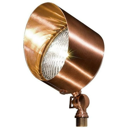Dabmar Lighting LV30-CP Solid Brass Directional Flood Light with Hood- Copper
