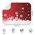 thumbnail image 2 of Red Christmas Snowflake Pattern Dish Drying Mat for Kitchen 1 Pack, Ultra Absorbent Microfiber Dishes Drainer Mats,18x24in(46x61cm), 2 of 4