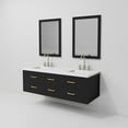 thumbnail image 6 of Castor 60 in W Black Double Bath Vanity, White Quartz Top, Faucet Set, and 28 in Mirrors, 6 of 11