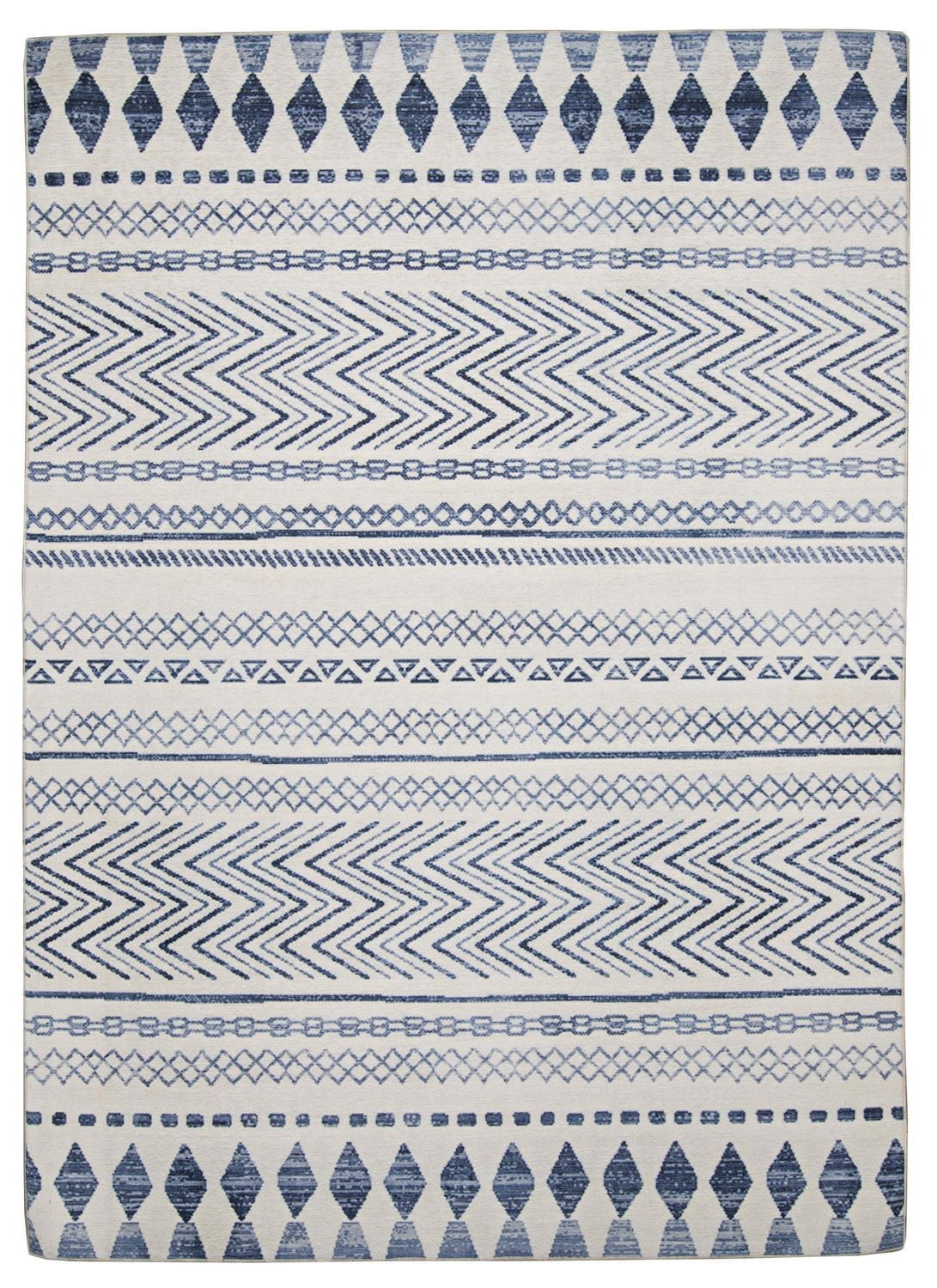 Outdoor Washable Marco Ivory & Blue 5' x 7' Area Rug