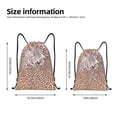 thumbnail image 2 of Saiise Leopard Brown Pattern Sports Drawstring Backpack - String Swim Gym Bag with Wet Proof Pocket for Women&Men-Small, 2 of 6