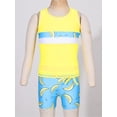 thumbnail image 2 of inhzoy Kids Girls Swimwear Racer Back Tank Top with Boyshort Tankini Set, 2 of 6