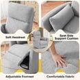 thumbnail image 5 of Homall 360° Power Swivel Recliner High Back Adult Rocker Recliner Chair with 2 Pillows for Nursing Expectant Mothers,Loop Yarn Gray, 5 of 8