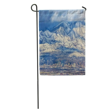Patio Downtown LADDKE Zoomed in View of Downtown Salt Lake City Utah USA Garden Flag Decorative Flag House Banner 28x40 inch ()