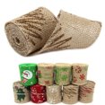 thumbnail image 2 of 6.56ft Christmas Burlap Ribbon Decorative Burlap Ribbon Roll Jute Burlap Roll, 2 of 2