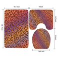 thumbnail image 3 of Orange and Purple Of Leopard Print Bathroom Rugs Sets 3 Piece,Toilet Cover Set,Absorbent Non Slip Bathroom Mats Sets with U-Shaped Contour Rug Toilet Rug Set, 3 of 5