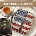 thumbnail image 6 of TSOVTHRID Cross American Flag Print Women Mens Bible Case, Bible Book Cover Quilted, Lightweight Bible Bag Practical Carrying Book Case with Multi Pockets, Christian Gift, 6 of 7